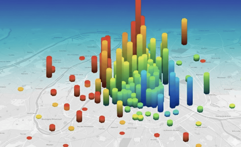 Data visualization map 3D KERNERS.co